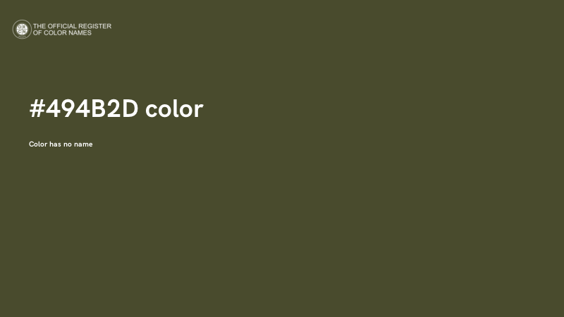 #494B2D color image