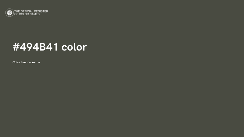 #494B41 color image
