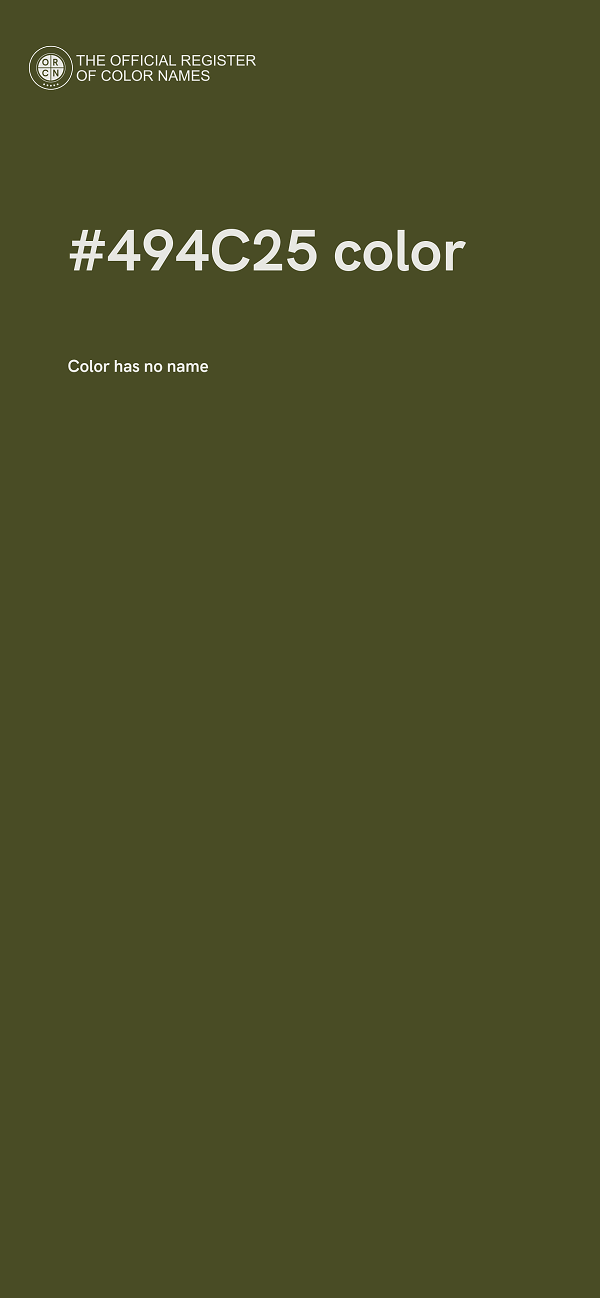 #494C25 color image