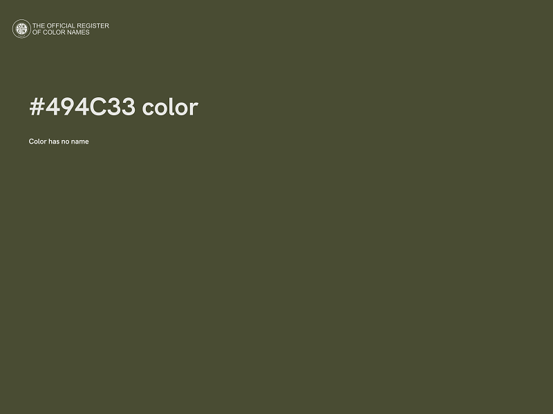 #494C33 color image
