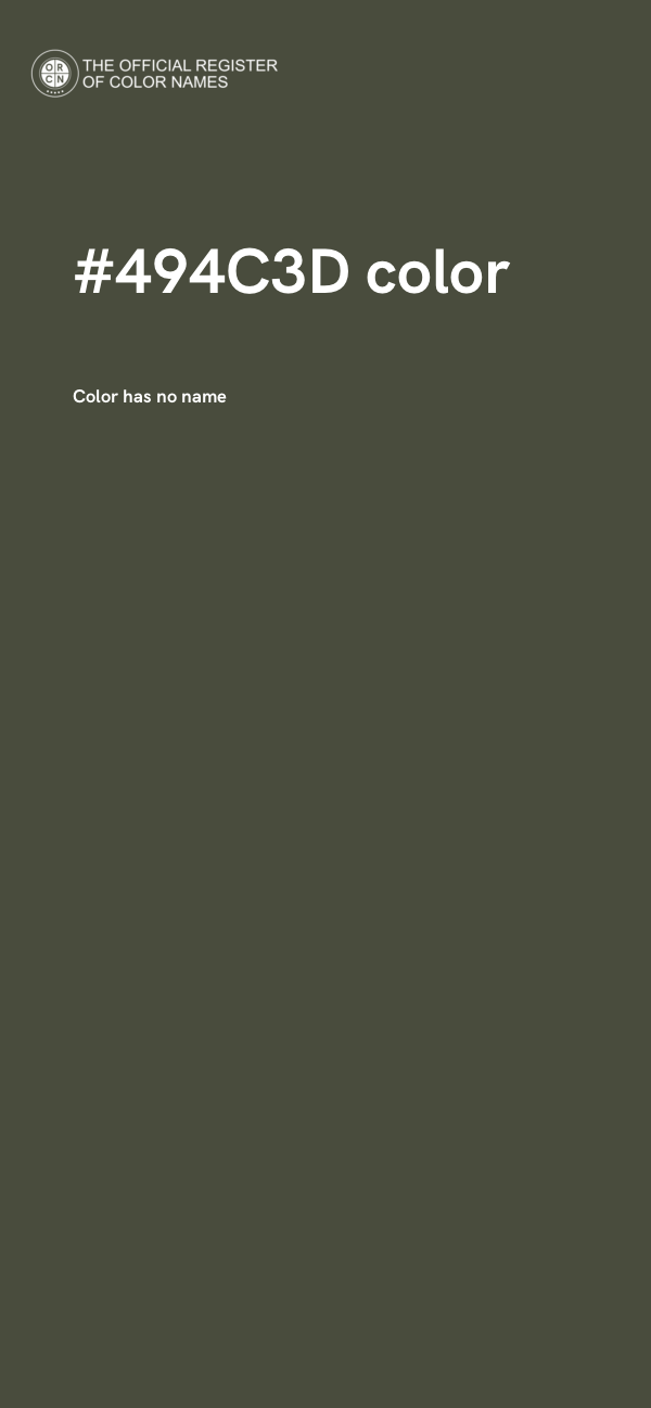 #494C3D color image