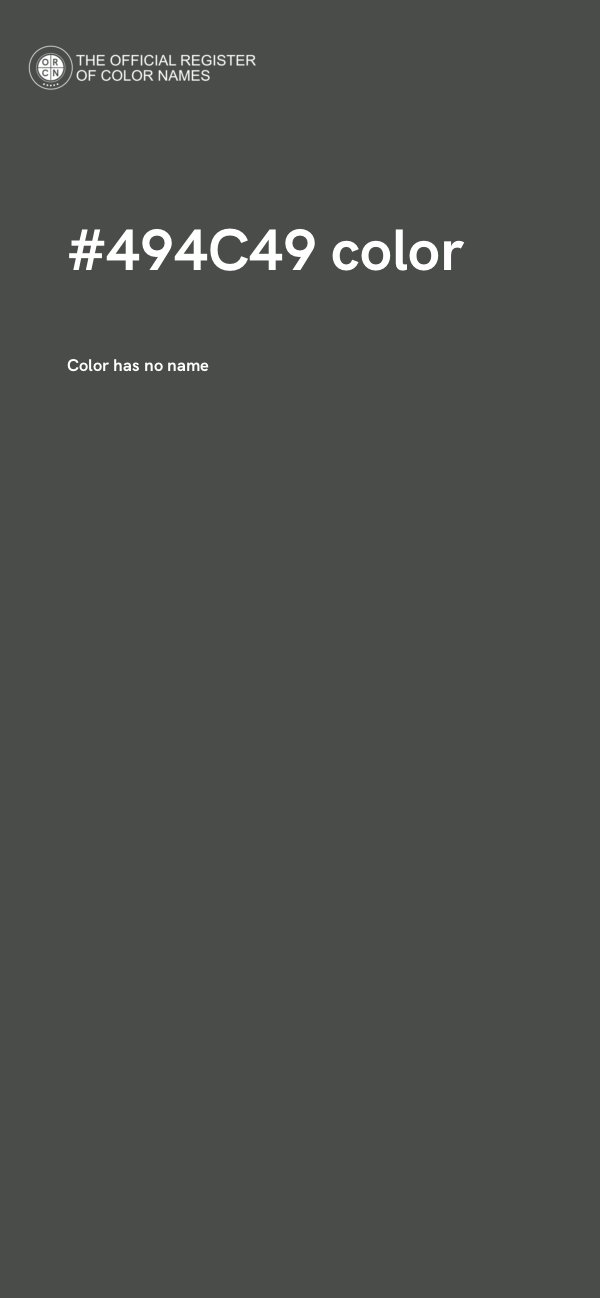#494C49 color image