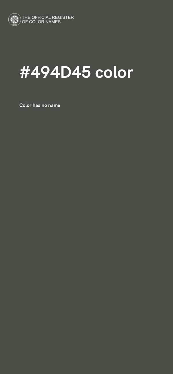 #494D45 color image