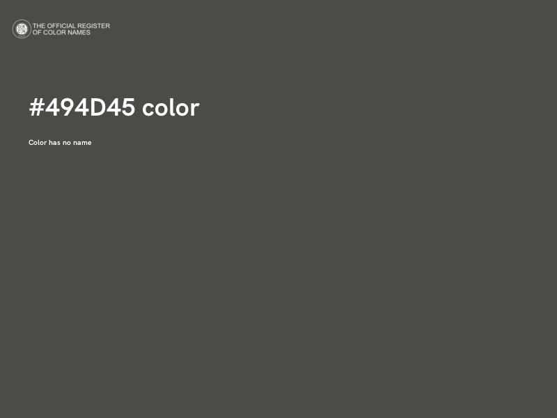 #494D45 color image