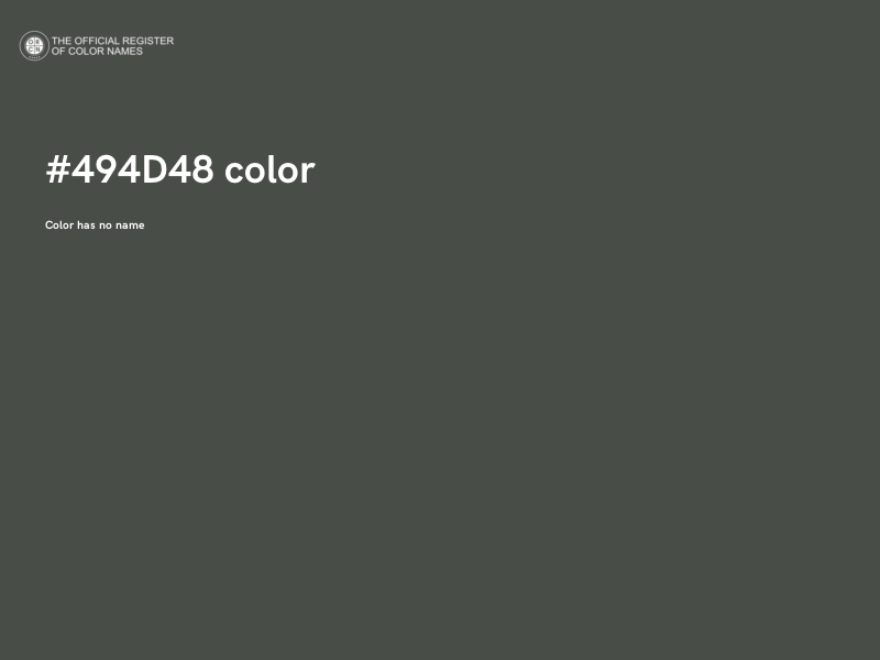#494D48 color image