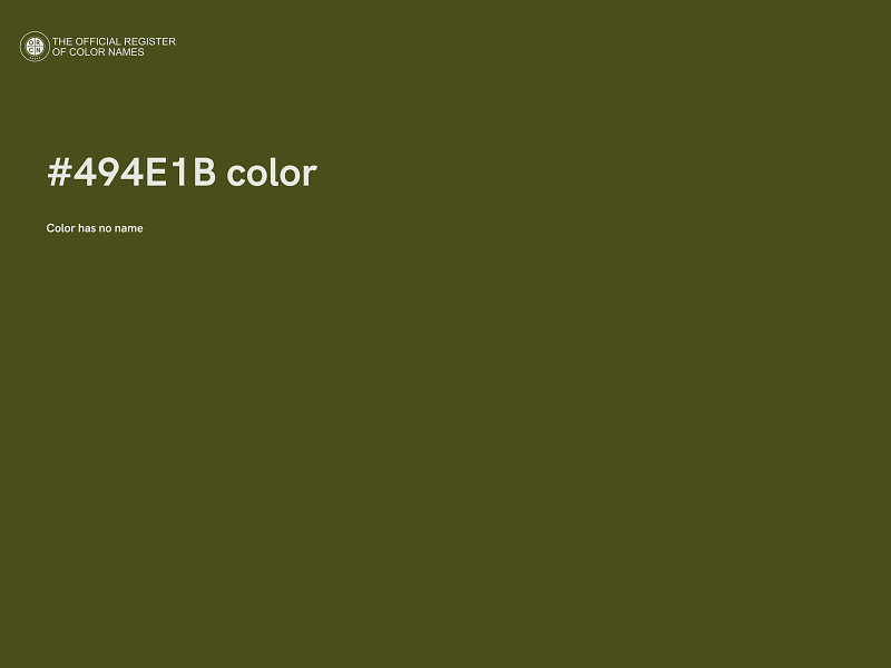 #494E1B color image