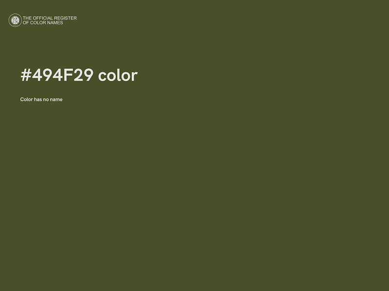 #494F29 color image
