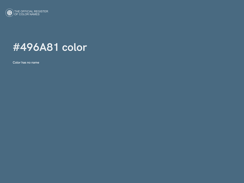 #496A81 color image