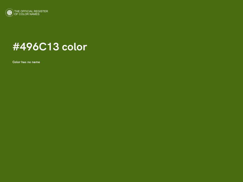 #496C13 color image