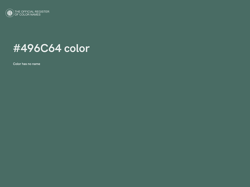 #496C64 color image