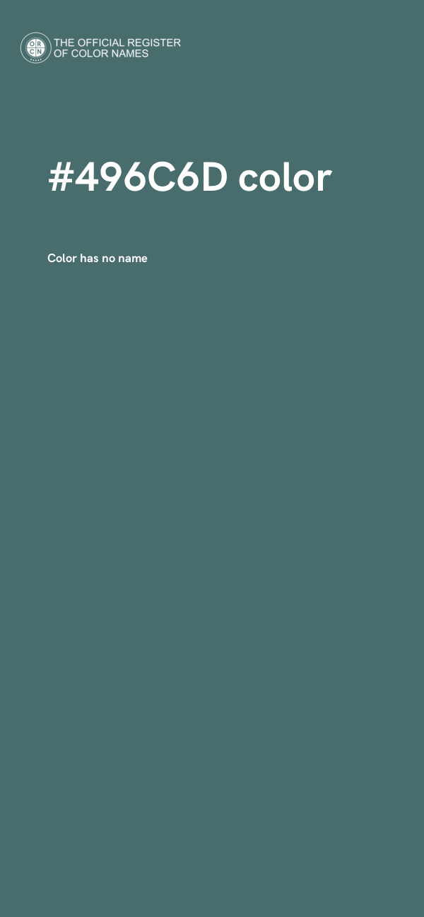 #496C6D color image