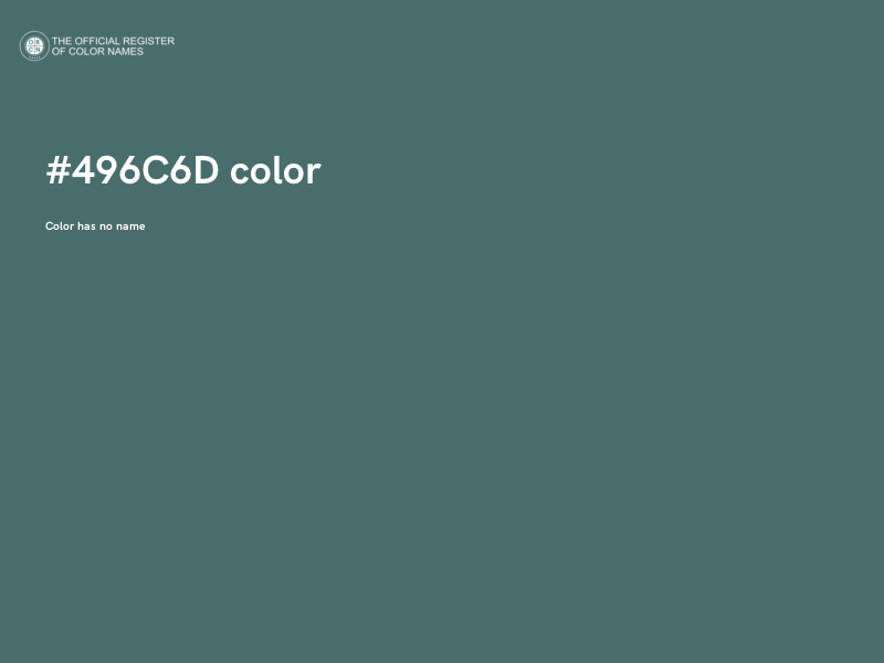 #496C6D color image