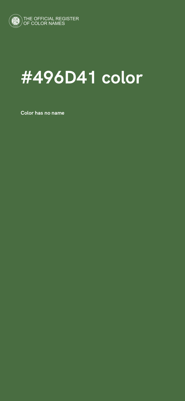 #496D41 color image