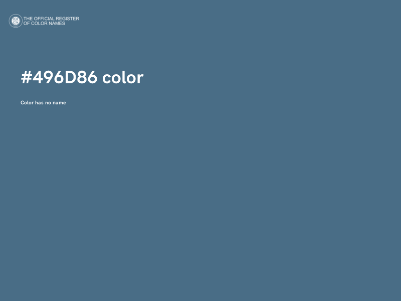 #496D86 color image