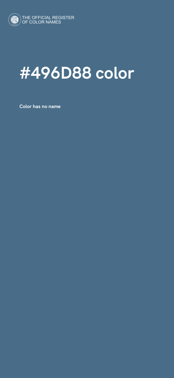 #496D88 color image