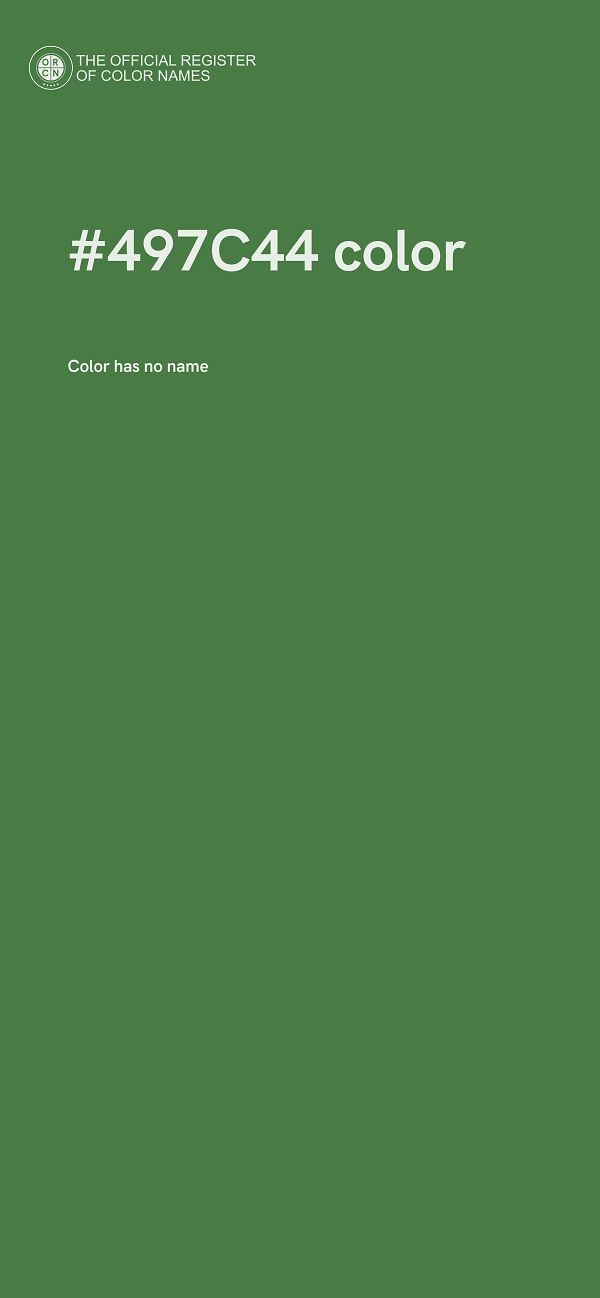 #497C44 color image