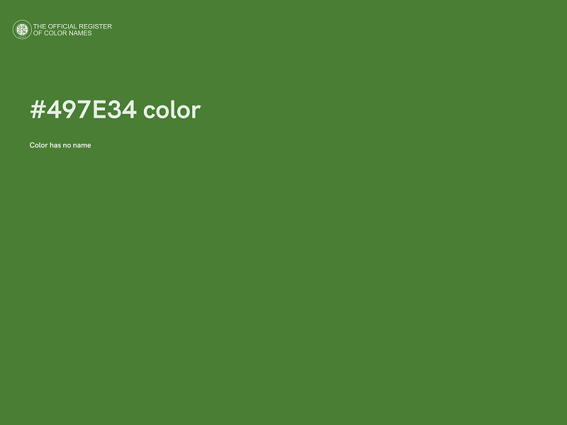 #497E34 color image