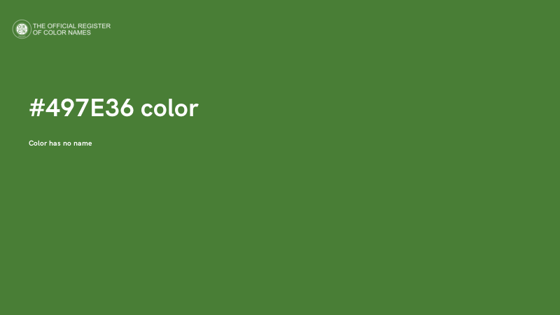 #497E36 color image