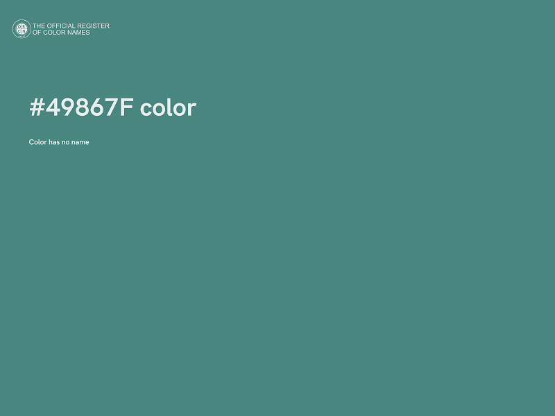 #49867F color image
