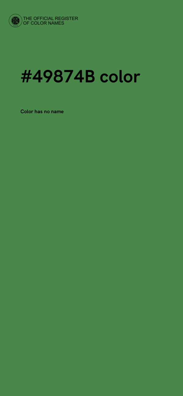 #49874B color image
