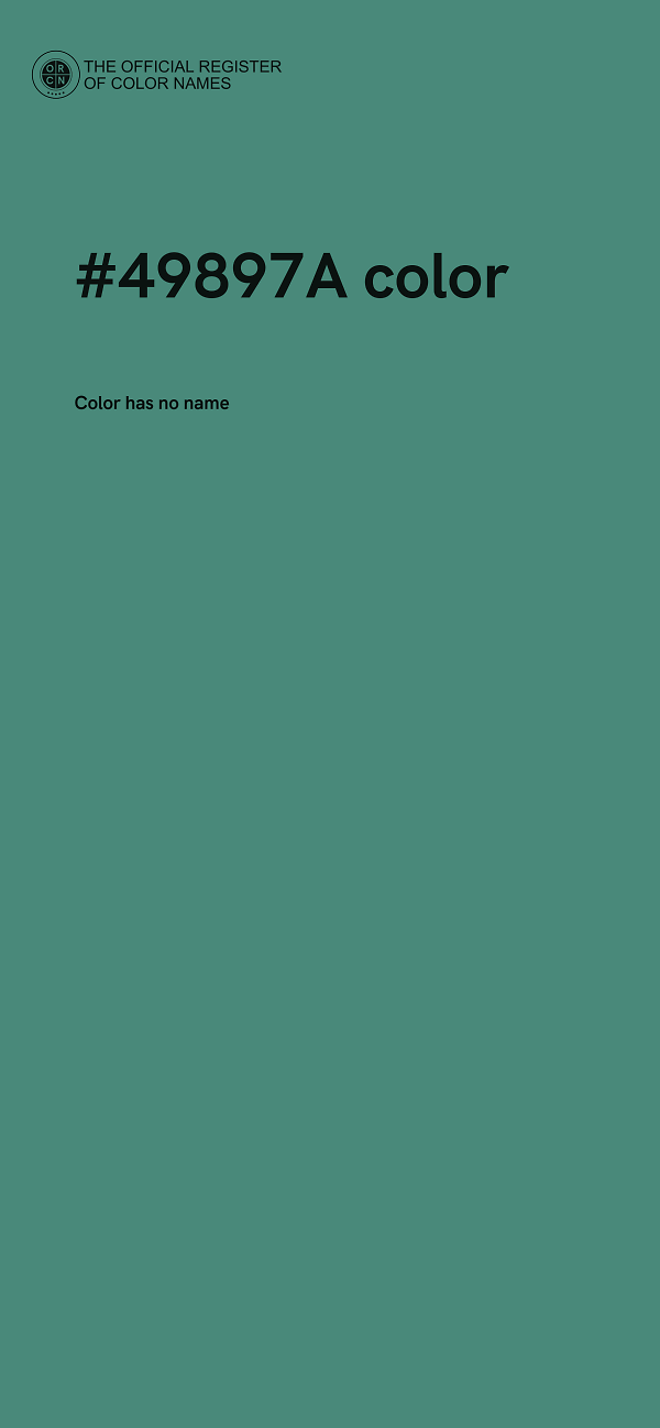 #49897A color image