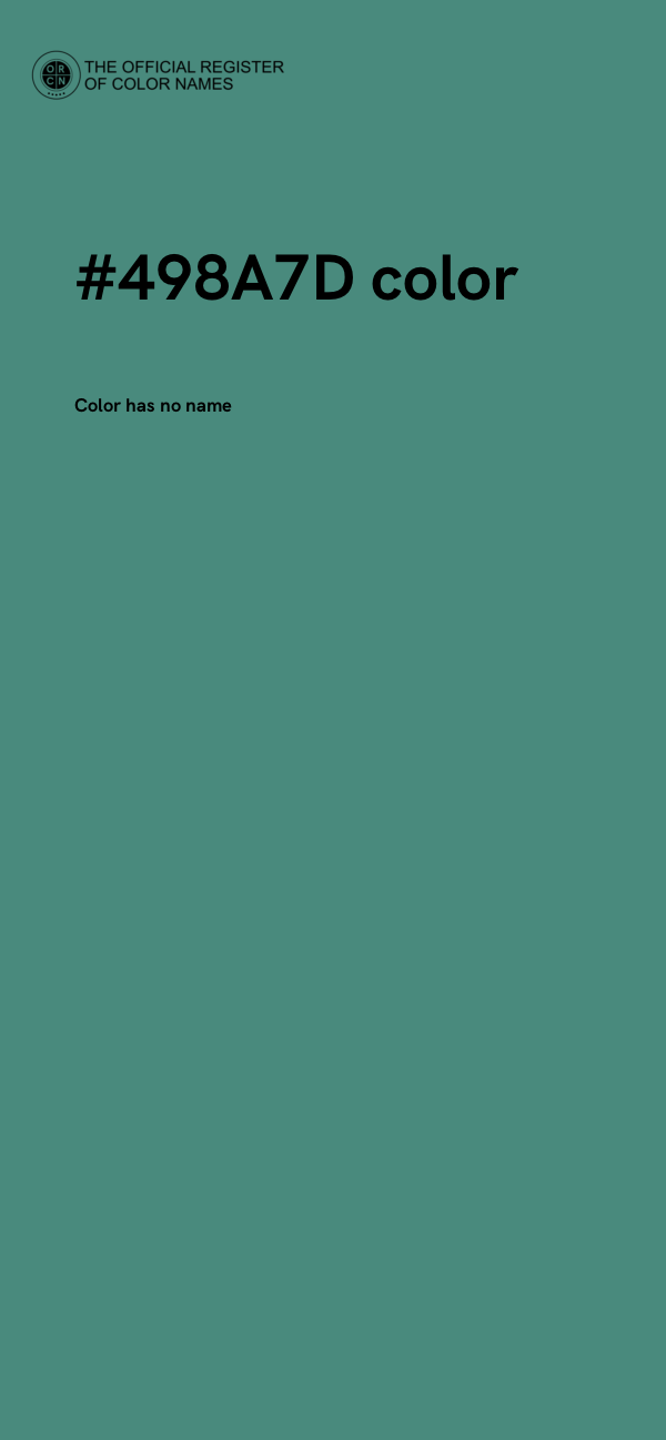 #498A7D color image