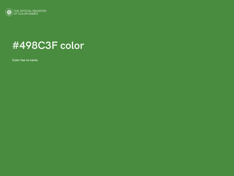 #498C3F color image