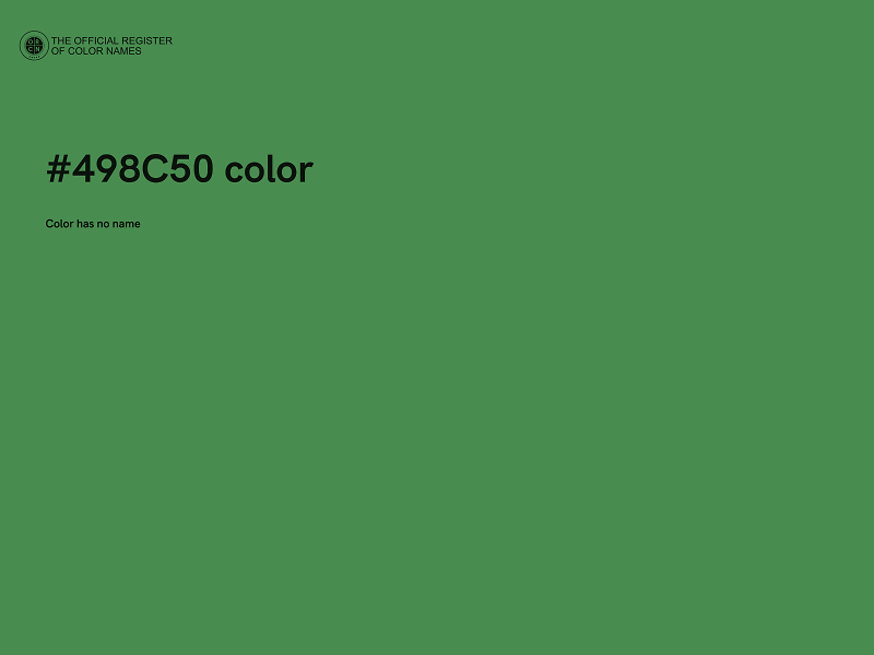 #498C50 color image