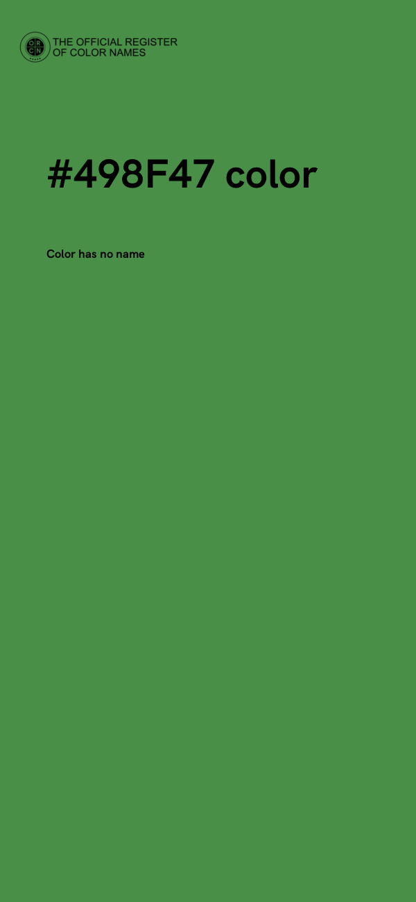 #498F47 color image