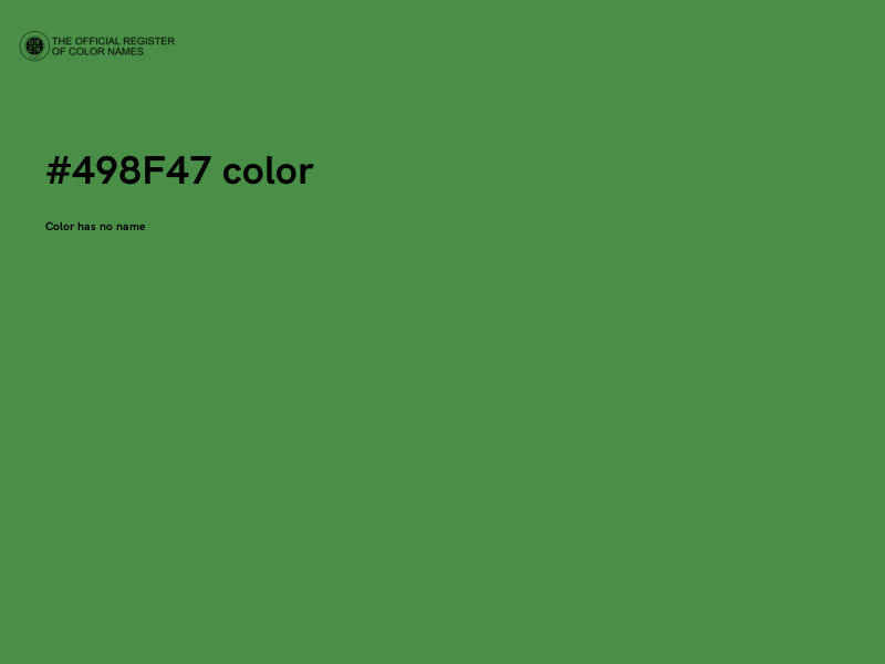 #498F47 color image