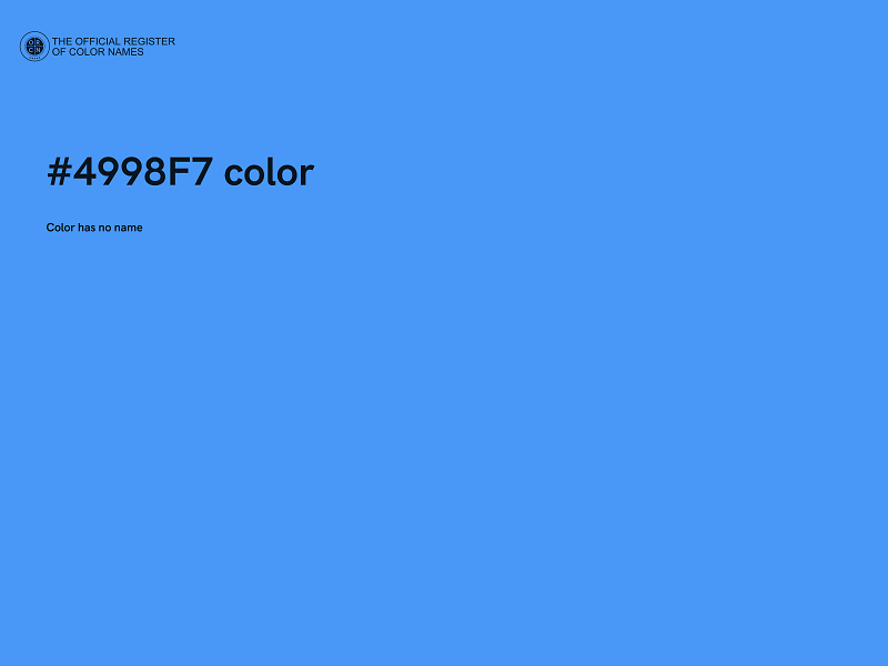 #4998F7 color image