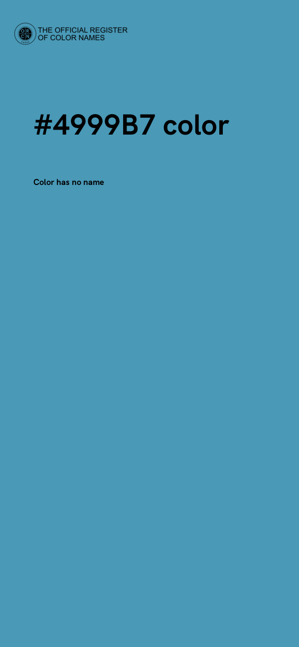 #4999B7 color image