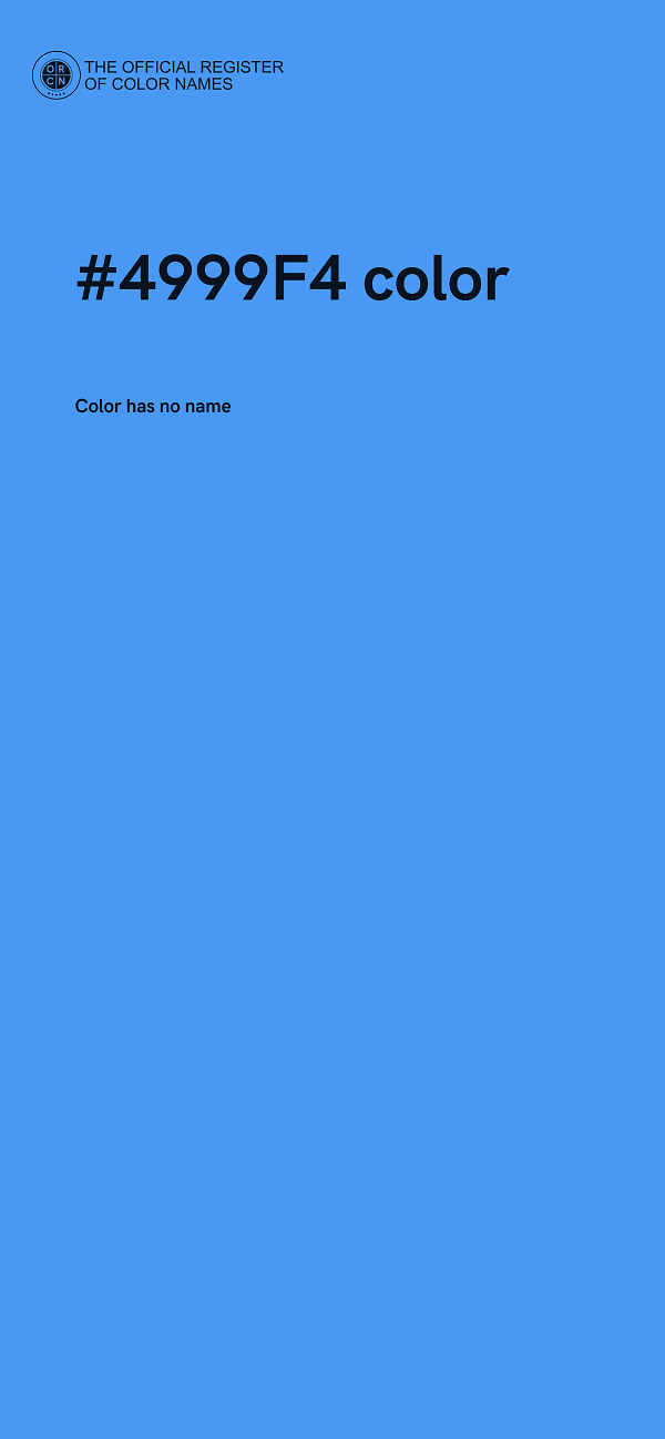 #4999F4 color image