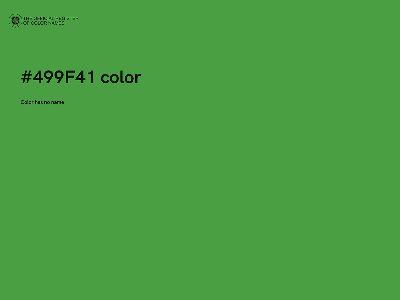 #499F41 color image