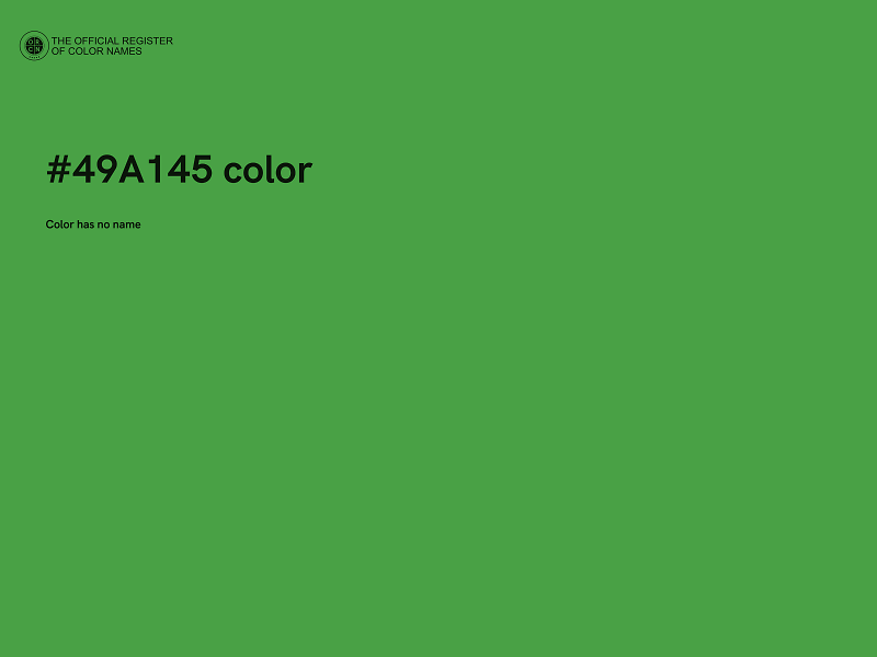 #49A145 color image