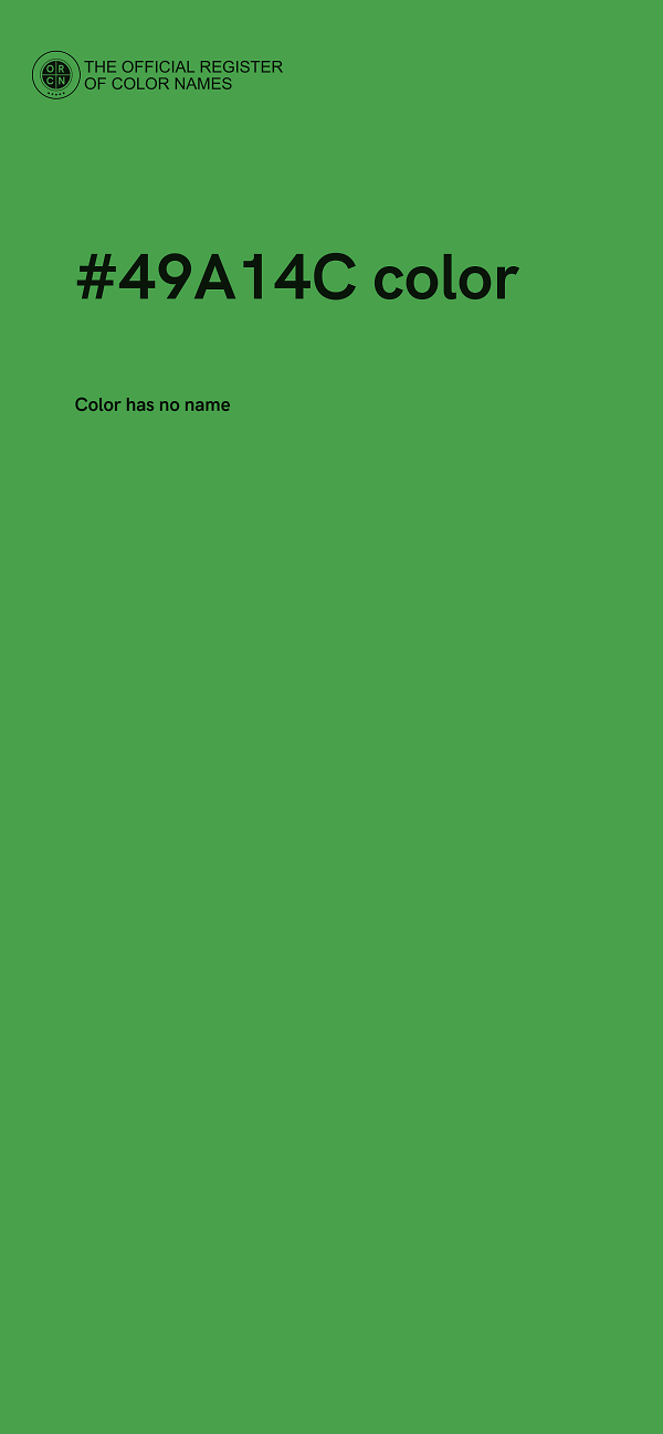 #49A14C color image