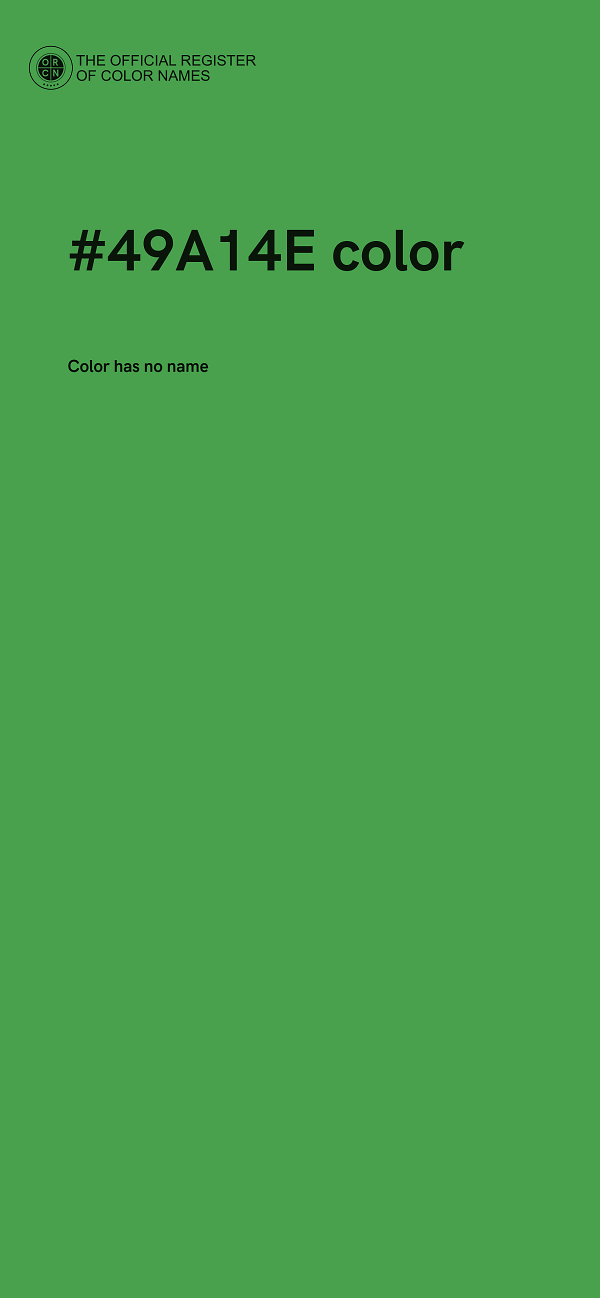#49A14E color image