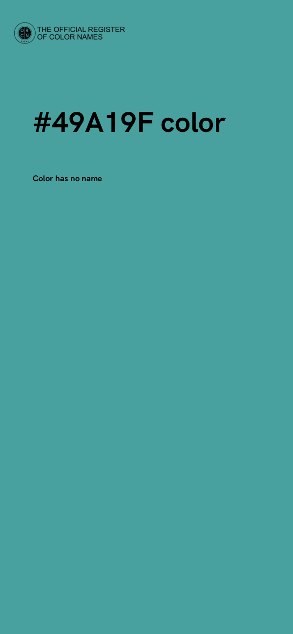 #49A19F color image