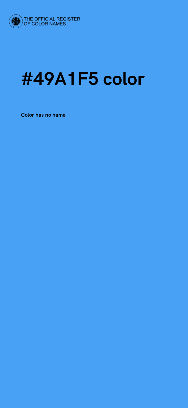 #49A1F5 color image