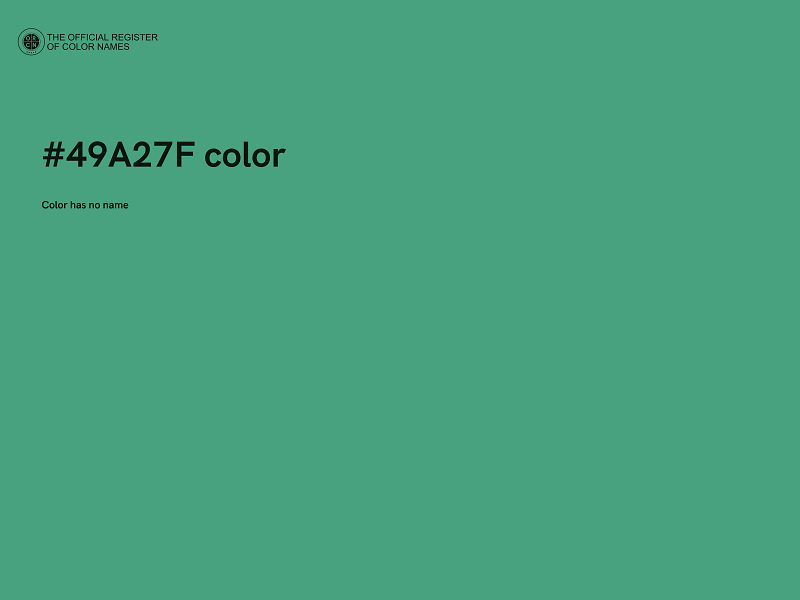 #49A27F color image