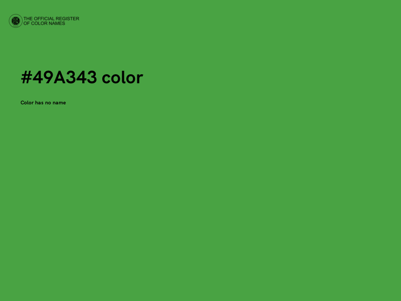 #49A343 color image