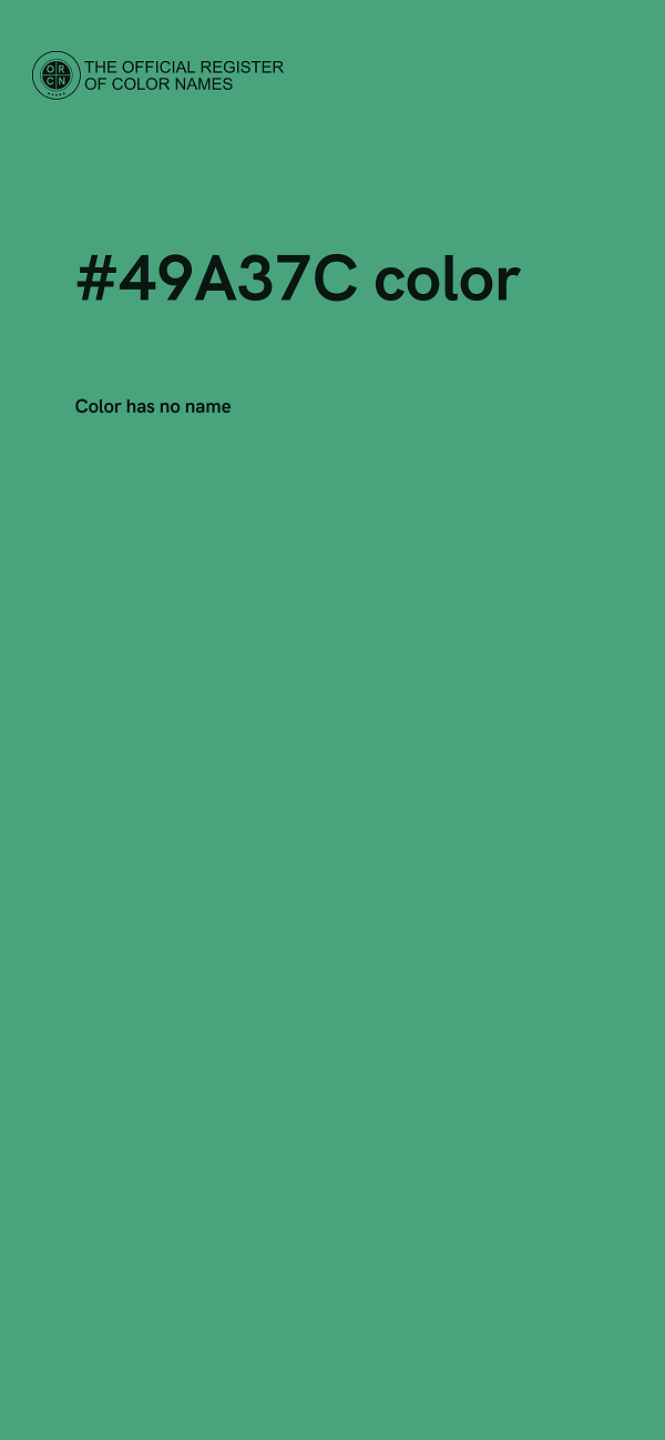 #49A37C color image