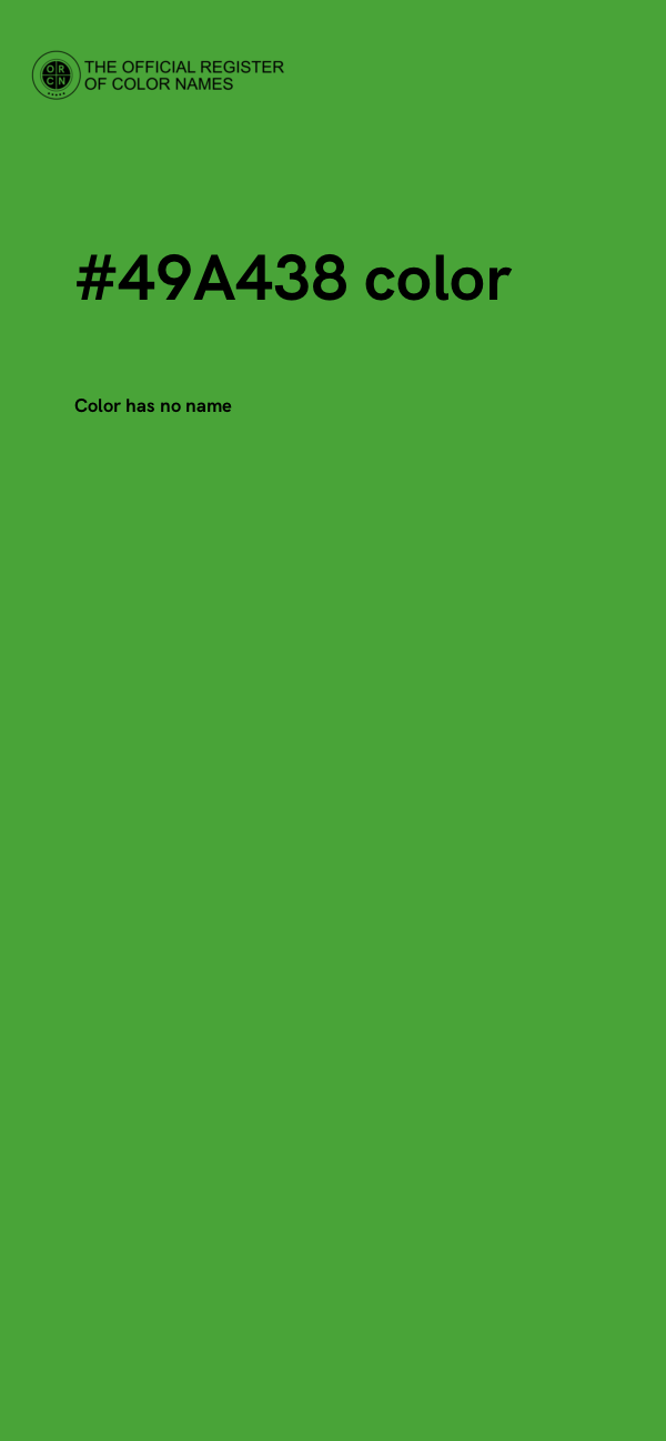 #49A438 color image