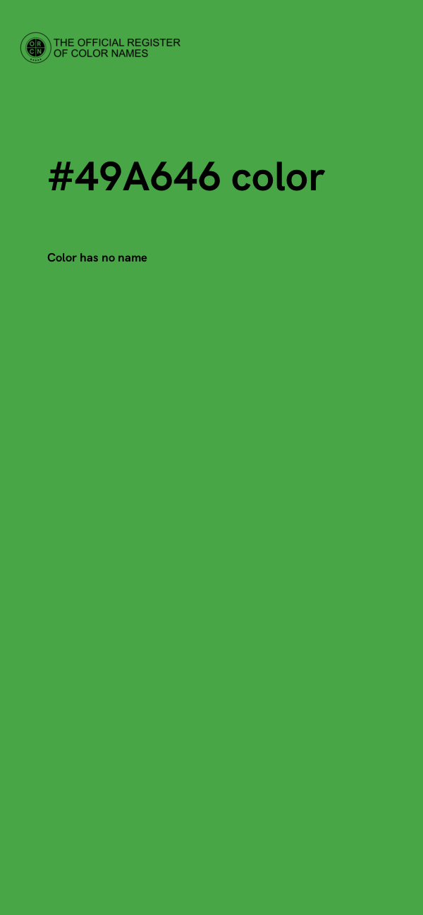 #49A646 color image