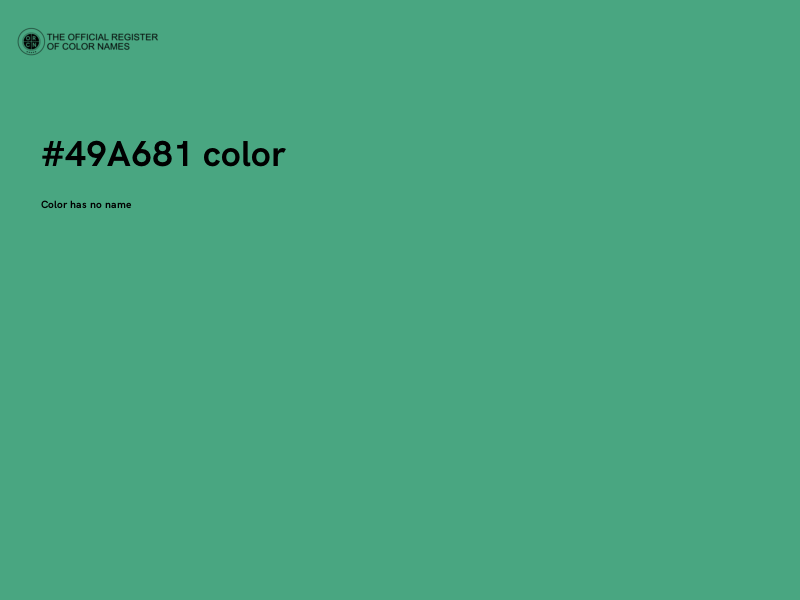 #49A681 color image