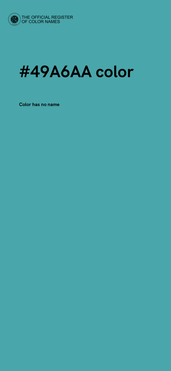 #49A6AA color image