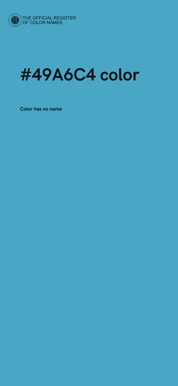 #49A6C4 color image