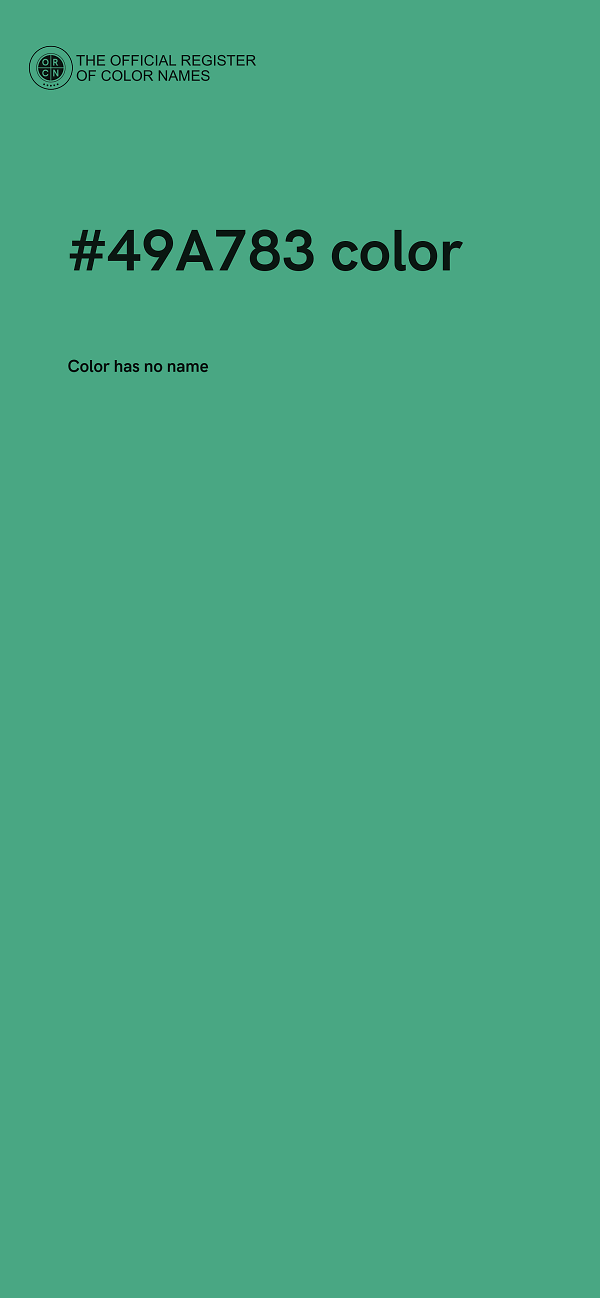 #49A783 color image