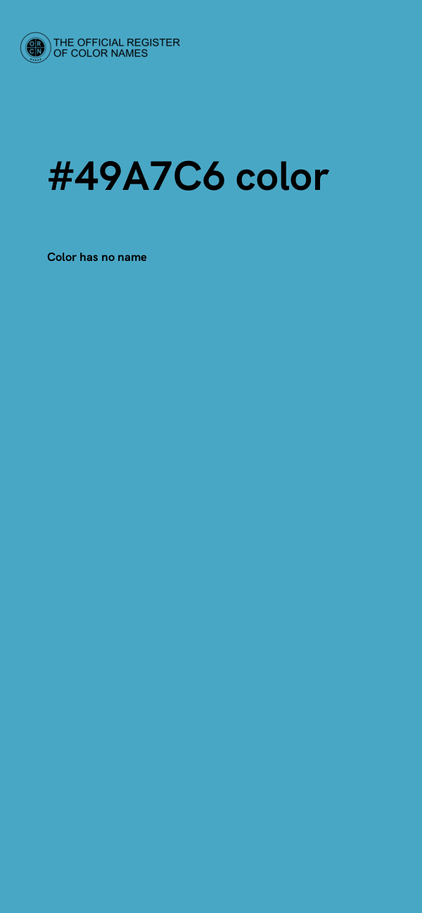 #49A7C6 color image