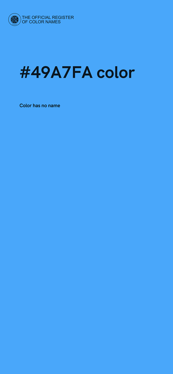 #49A7FA color image